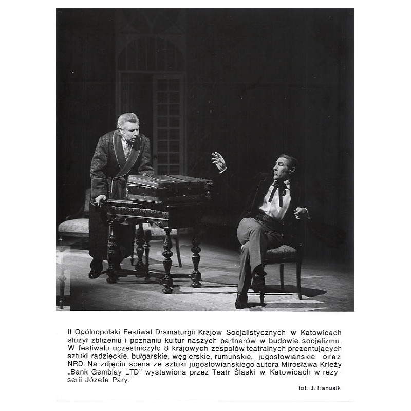 "II Ogólnopolski Festiwal Dramaturgii Krajów Socjalistycznych w Katowicach [...] fot. J. Hanusik"