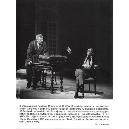 "II Ogólnopolski Festiwal Dramaturgii Krajów Socjalistycznych w Katowicach [...] fot. J. Hanusik"