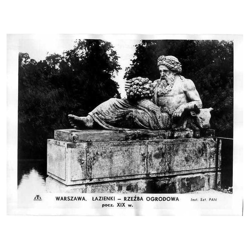 Warszawa. Łazienki - rzeźba ogrodowa pocz. XIX w. / "WARSZAWA. ŁAZIENKI - RZEŹBA OGRODOWA pocz. XIX w."