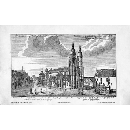 Wrocław. Katedra / "Prospectus Templi Cathedralis s. Johannis Vratislaviae. Prospect der Cathedral oder Domkirche zũ S. Johann i