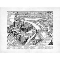 Wrocław - panorama klasztoru norbertanów i kościoła św. Wincentego na Ołbinie / "Prospectus Canonice S. Ord: Praemonstrat: ad S.