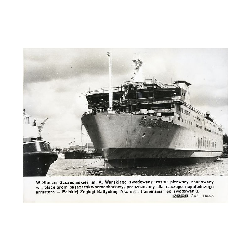 "W Stoczni Szczecińskiej im. A. Warskiego zwodowany został pierwszy zbudowany w Polsce prom pasażersko-samochodowy, przeznaczony