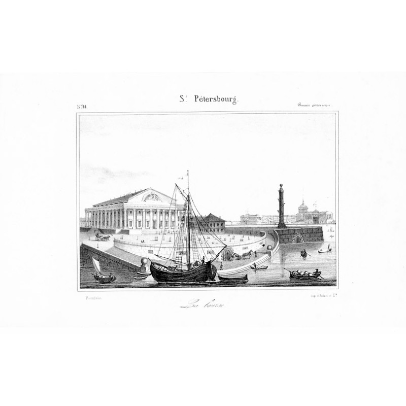 "Nº. 44. St. Pétersbourg. La bourse."