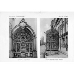 Lutsch: Bilderwerk schlesischer Kunstdenkmäler 210 / "1. TREBNITZ KLOSTERKIRCHE 2. NEISSE BRESLAUER STRASSE BRUNNEN TAFEL 210 -