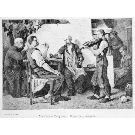 "Stanisław Bergman: Domorosły artysta. Rytował A. Zajkowski."