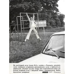 "Na parkingach przy trasie E-8 u wylotu z Poznania zainstalowano niedawno urządzenia gimnastyczne [...] KAW-CAF - Staszyszyn"