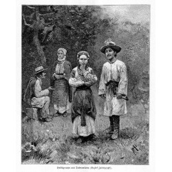 "Volksgruppe aus Dobrowlany (Bezirk Zaleszczyki)."