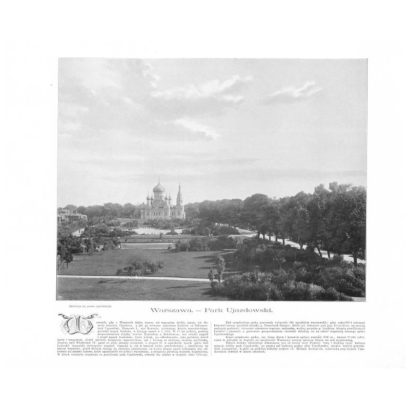 "Warszawa. - Park Ujazdowski."