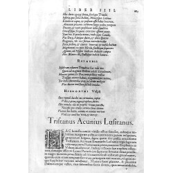 "Tristanus Acunius Lusitanus."
