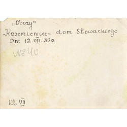 ""Obozy" Krzemieniec - dom Słowackiego dn. 12VII.36r. No 40 Kl. VII"