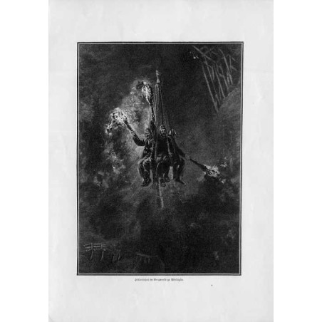 "Höllenfahrt im Bergwerke zu Wieliczka." ("aus dem Wieliczka-Cyclus von Peter Stachiewicz")
