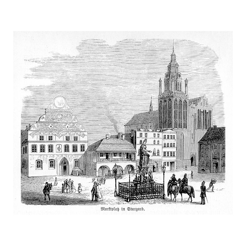 "Marktplaz in Stargard."