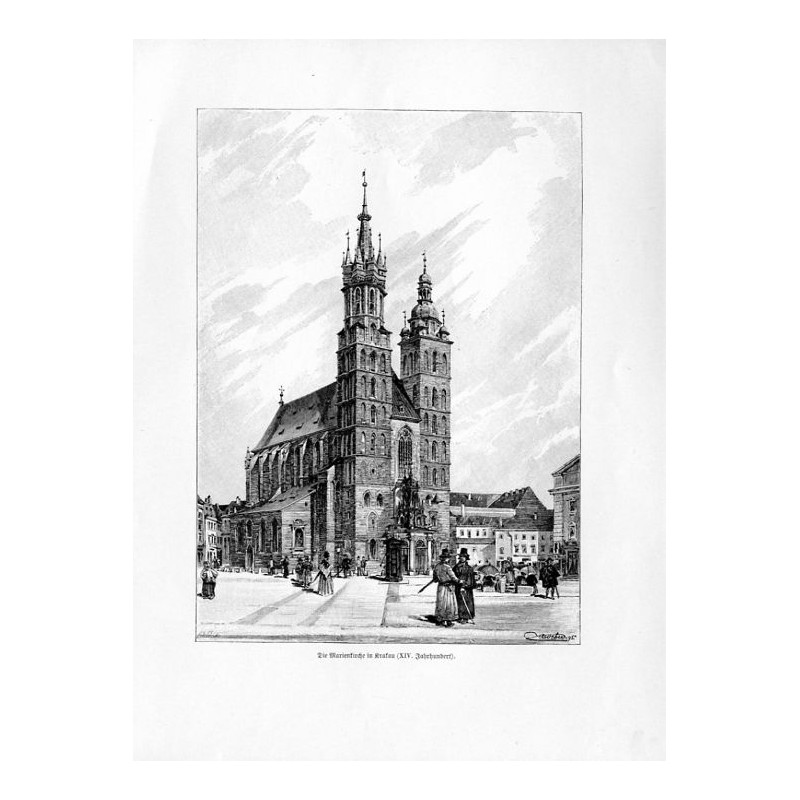 "Die Marienkirche in Krakau (XIV. Jahrhundert)."