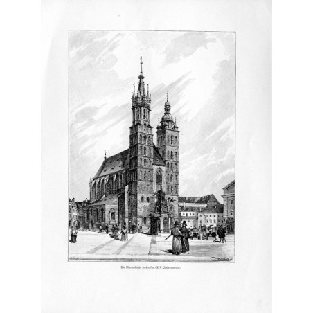 "Die Marienkirche in Krakau (XIV. Jahrhundert)."
