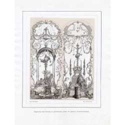 "Szpalery malowane w gabineciku króla w pałacu willanowskim."