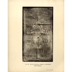 Płyta Łukasza Górki w katedrze poznańskiej / "TAB. VIII. PŁYTA ŁUKASZA GÓRKI W KATEDRZE POZNAŃSKIEJ."