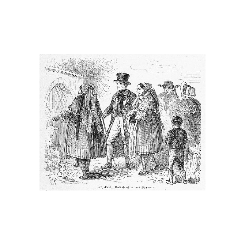 "Nr. 4500. Volkstrachten aus Pommern."