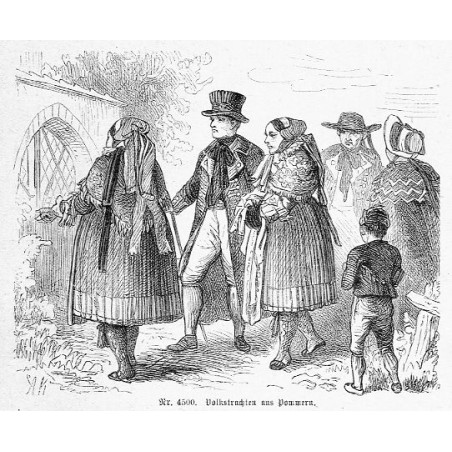 "Nr. 4500. Volkstrachten aus Pommern."
