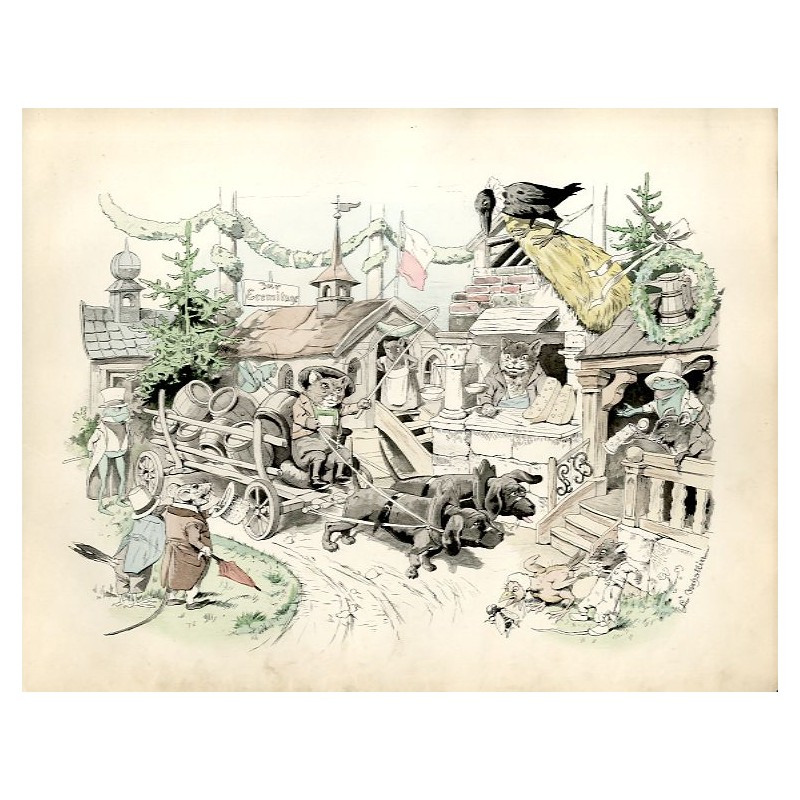 Bierwagen kommt (Przyjazd wozu z piwem) / "VI. DER BIERWAGEN KOMMT."