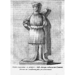 "Statua używana za pręgierz koło starego ratusza we Lwowie, obecnie na zamkową górę przeniesiona."