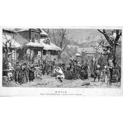 "KULIG. Kopia z obrazu Mroczkowskiego, z wystawy obrazów A. Krywulta."