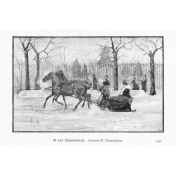 "W alei Ujazdowskiéj. Rysunek W. Tracewskiego. 8140"