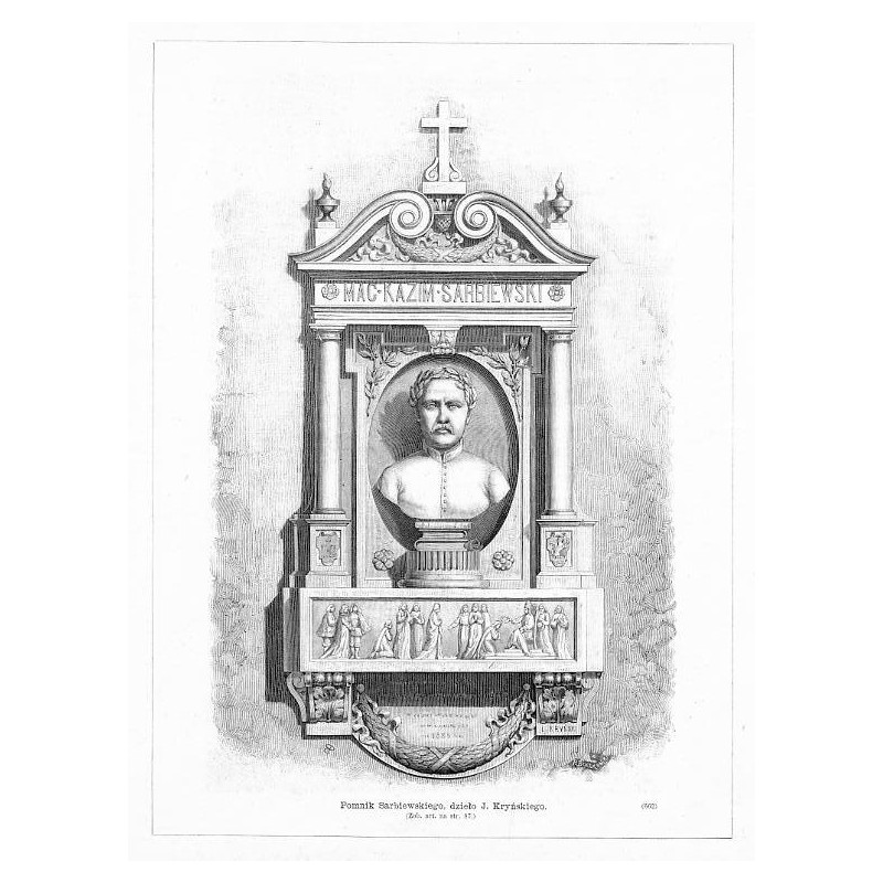 "Pomnik Sarbiewskiego, dzieło J. Kryńskiego. [...] (662)"