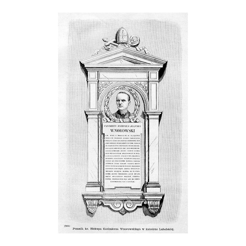 "Pomnik ks. Biskupa Kaźmirza Wnorowskiego w katedrze Lubelskiéj. (7016)"