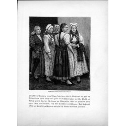 "Mädchen und Frauen aus der Teschener Gegend."