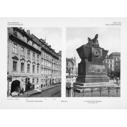 Lutsch: Bilderwerk schlesischer Kunstdenkmäler 165 / "BRESLAU 1. GOLDENE RADEGASSE. 2. TAUENTZIEN-DENKMAL VON SÜDEN HER. [...] T