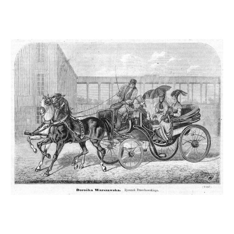 "Dorożka Warszawska. Rysunek Dmochowskiego. (1237)"
