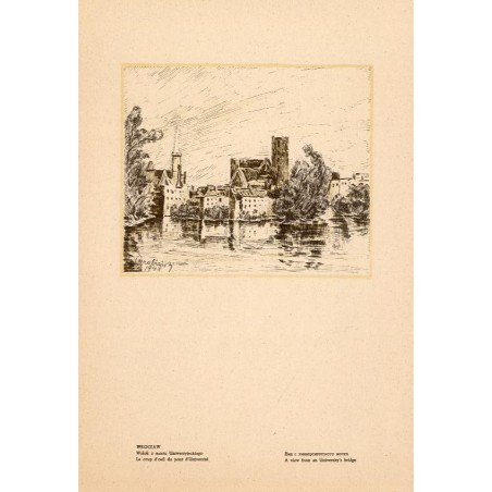 "WROCŁAW. Widok z mostu Uniwersyteckiego [...]"