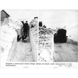 "Zadymki w pierwszych dniach lutego, odcięły od świata wiele miejscowości w woj. białostockim. CAF - Fot. Sieńko"