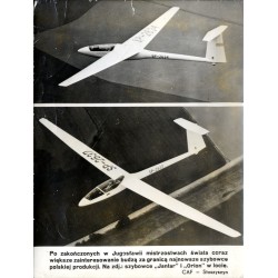 "Po zakończonych w Jugosławii mistrzostwach świata coraz większe zainteresowanie budzą za granicą najnowsze szybowce polskiej pr