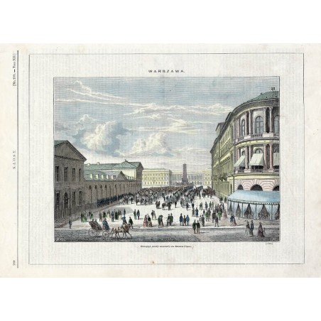Warszawa. Przegląd strazy ogniowej na Placu Saskim / "WARSZAWA. Przegląd straży ogniowéj na Saskim Placu. (1842)"