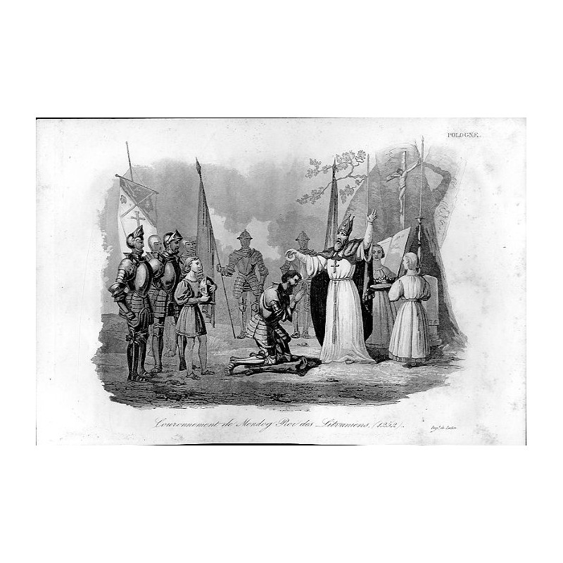 "Couronnement de Mendog Roi des Litvaniens. (1252)."