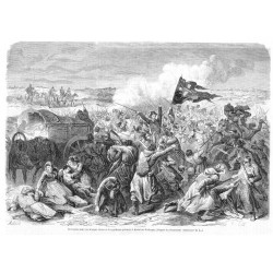 Powstanie styczniowe. Potyczka pod Kowlem / "Recontre entre les troupes russes et les partisans polonais á Kowel en Wolhynie. (D