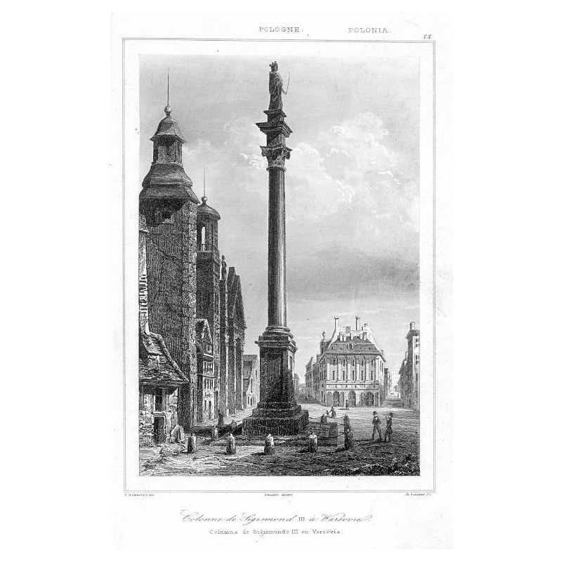 Warszawa. Kolumna Zygmunta III Wazy / "POLOGNE. POLONIA. 22. Colonne de Sigismond III á Warsovie. Columna [...]"