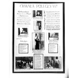 "CHWAŁA POLEGŁYM Wychowankowie Gimnazjum i Liceum im. R. Traugutta w Częstochowie w czasie podniosłej uroczystości, która odbyła