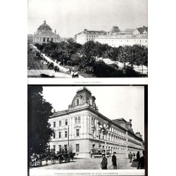 Zestaw 6 fotografii z widokami Lwowa do 1918 we współczesnej reprodukcji fotograficznej