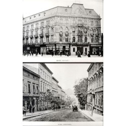 Zestaw 6 fotografii z widokami Lwowa do 1918 we współczesnej reprodukcji fotograficznej