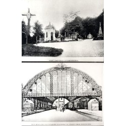 Zestaw 6 fotografii z widokami Lwowa do 1918 we współczesnej reprodukcji fotograficznej