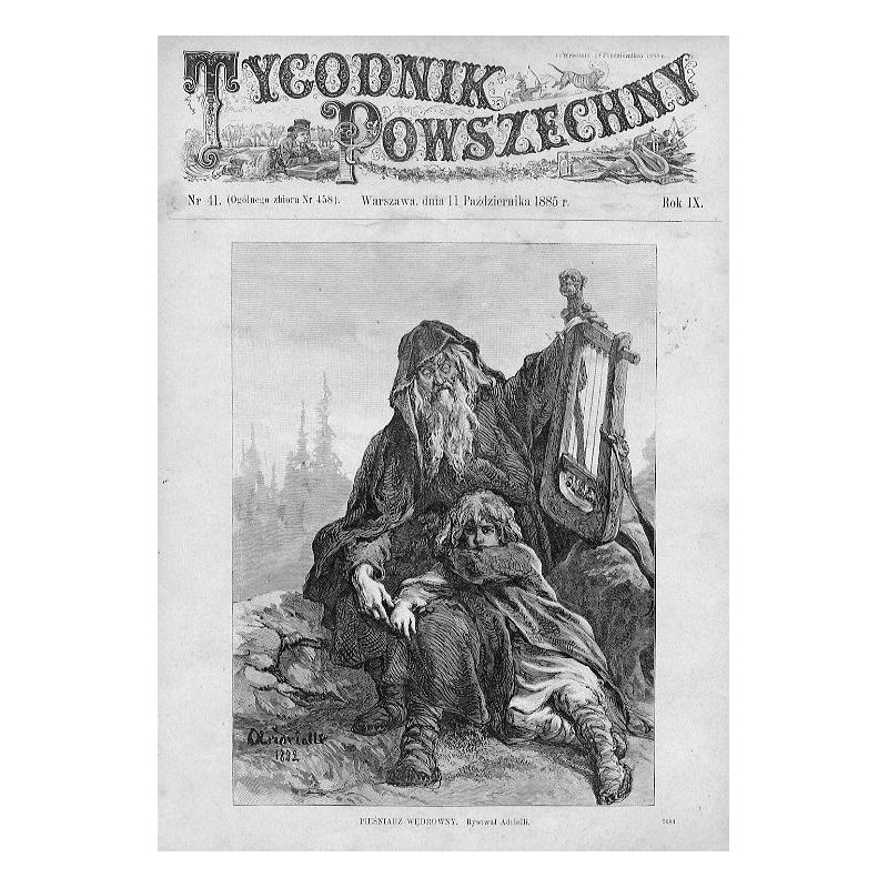Pieśniarz wędrowny / "PIEŚNIARZ WĘDROWNY. Rysował Andriolli. 1683"