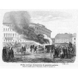 "Próby nowego ekstynktora do gaszenia pożaru, odbyte na Saskim placu w Warszawie, w dniu 31 stycznia r. b. (1040-41)"