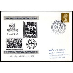 XXX Anniversary of Warsaw Uprising Poczta Powstańcza W Wa Sierpień 1944 Poczta Harcerska XXX Rocznica Powstania Warszawskiego 1