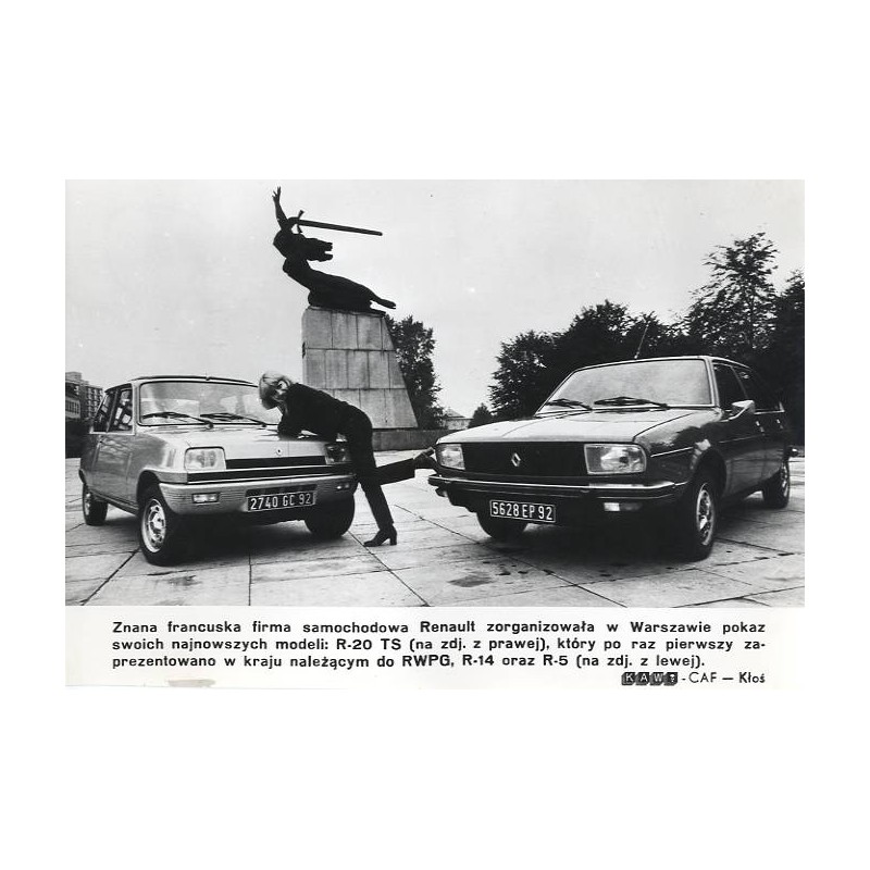 "Znana francuska firma samochodowa Renault zorganizowała w Warszawie pokaz swoich najnowszych modeli [...] KAW-CAF - Kłoś"