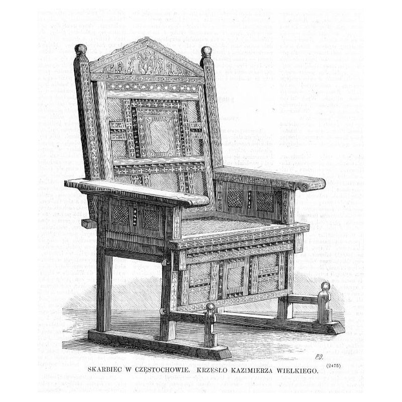 Skarbiec w Częstochowie. Krzesło Kazimierza Wielkiego / "SKARBIEC W CZĘSTOCHOWIE. KRZESŁO KAZIMIERZA WIELKIEGO (2475)"