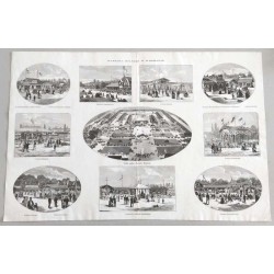 "WYSTAWA ROLNICZA W WARSZAWIE. Pawilon Neumana, Feista i Rentla. Pawilon Towarzystwa Leśnego. Pawilon Mintera. Pawilon Skoryny.