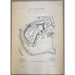 "Zeszyt III. Tab. A. ZAMEK KRÓLEWSKI NA WAWELU. Plan sytuacyjny Wawelu i otoczenia [podług rysunku z r. 1796.]"