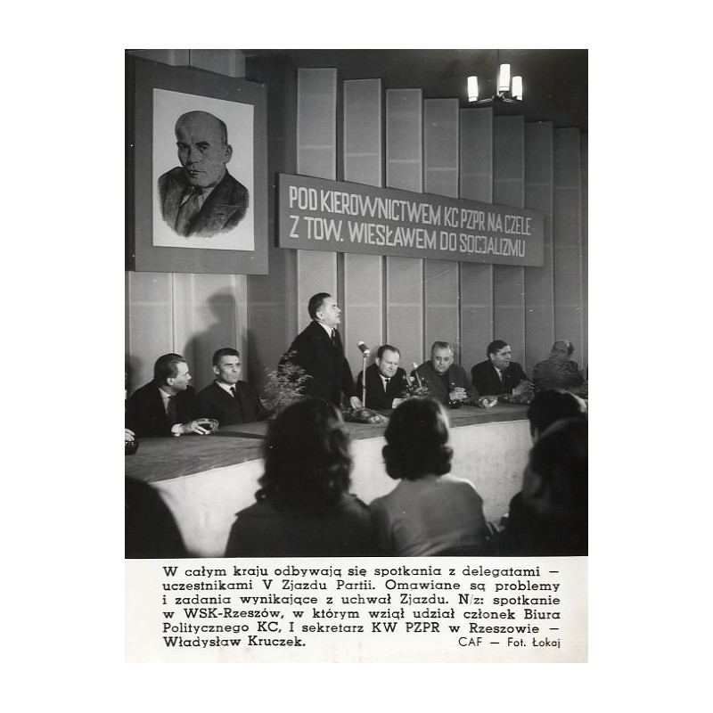 "[...] N/z: spotkanie w WSK-Rzeszów, w którym wziął udział członek Biura Politycznego KC, I sekretarz KW PZPR w Rzeszowie - Wład